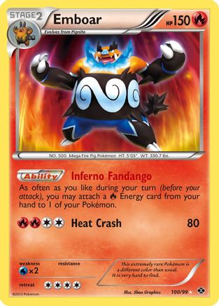Emboar 100  - Holofoil Next Destinies - Secret Rare