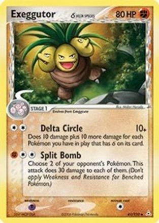 Exeggutor (Delta Species) 041  - Reverse Holofoil Holon Phantoms - Uncommon