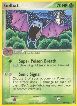 Golbat 043/113  - Reverse Holofoil Delta Species - Uncommon