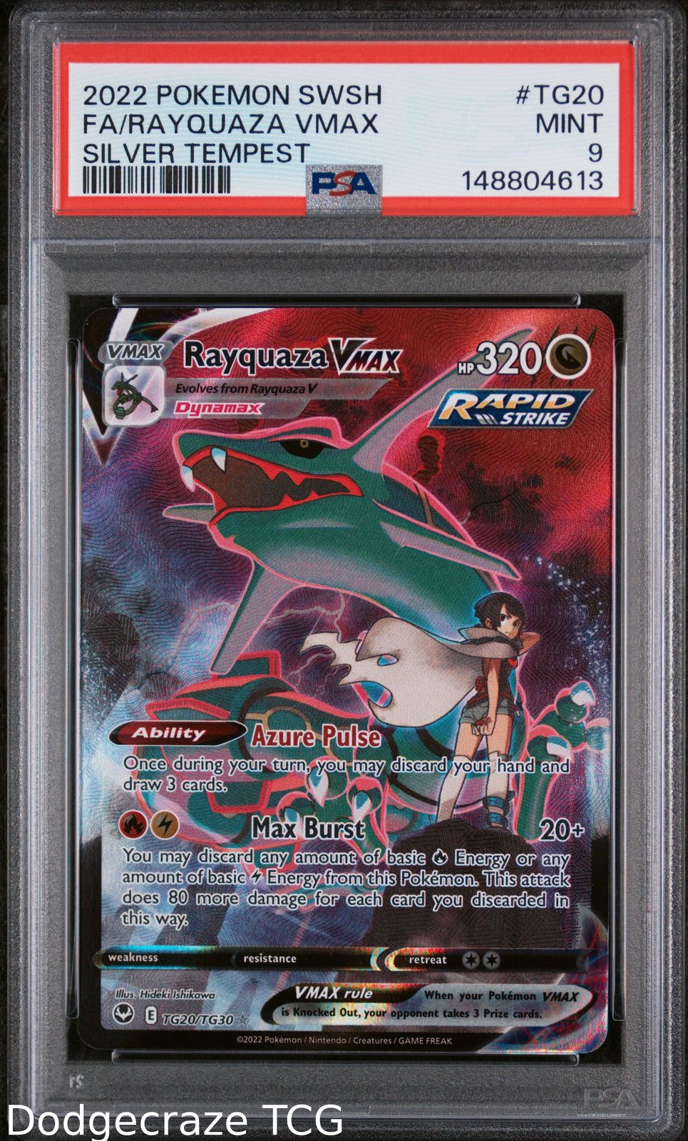 2022 Pokemon Silver Tempest Rayquaza Vmax TG20/TG30 PSA 9