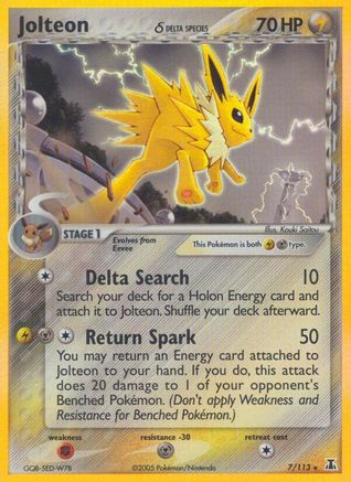 Jolteon (Delta Species) 007  - Holofoil Delta Species - Holo Rare