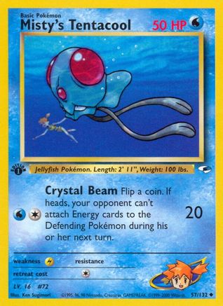 Misty's Tentacool (57) 057/132  - Unlimited Gym Heroes - Uncommon