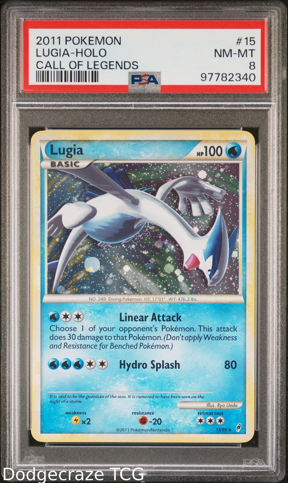 2011 Pokemon Call Of Legends Lugia Holo 15/95 PSA 8