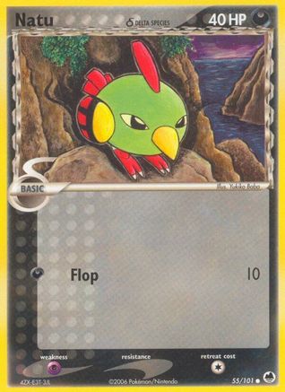 Natu (Delta Species) 055/101  - Reverse Holofoil Dragon Frontiers - Common