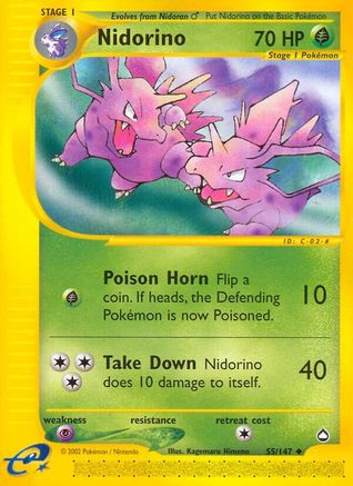 Nidorino 055/147  Aquapolis - Uncommon