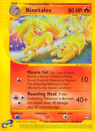 Ninetales 025/147  Aquapolis - Rare
