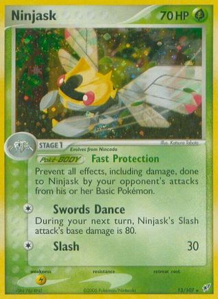Ninjask 013  - Reverse Holofoil Deoxys - Holo Rare