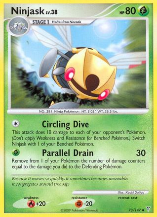 Ninjask 073  - Reverse Holofoil Supreme Victors - Uncommon