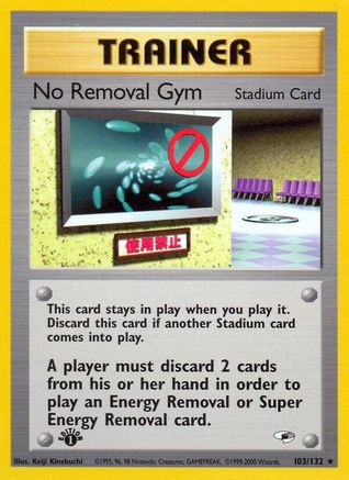 No Removal Gym 103/132  - 1st Edition Gym Heroes - Rare
