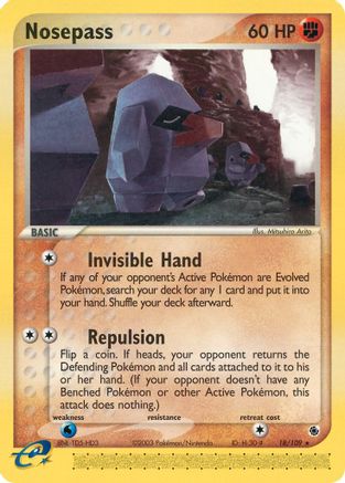 Nosepass 018  - Reverse Holofoil Ruby and Sapphire - Rare