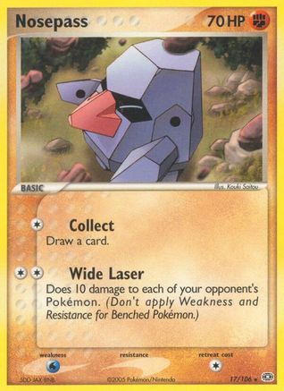 Nosepass 017  - Reverse Holofoil Emerald - Rare