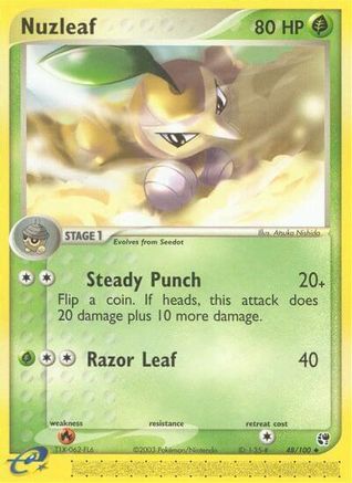 Nuzleaf 048/100  - Reverse Holofoil Sandstorm - Uncommon