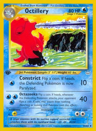 Octillery 034/64  - 1st Edition Neo Revelation - Uncommon
