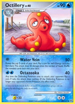 Octillery 058  - Reverse Holofoil Platinum - Uncommon