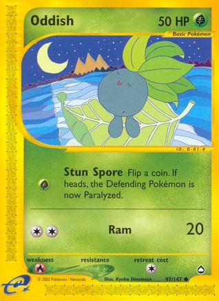 Oddish 097  - Reverse Holofoil Aquapolis - Common