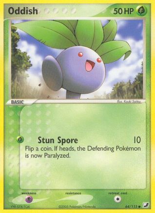 Oddish 064/115  - Reverse Holofoil Unseen Forces - Common