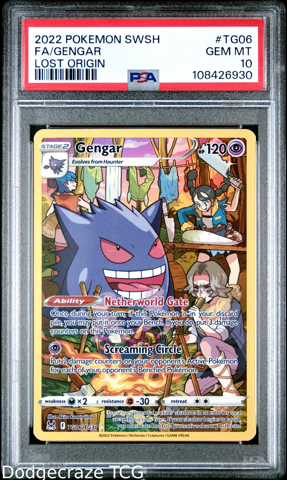 2022 Pokemon Lost Origin Gengar TG06/TG30 PSA 10