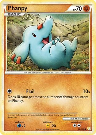 Phanpy 077/123  - Reverse Holofoil HeartGold SoulSilver - Common
