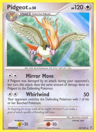 Pidgeot 035  - Reverse Holofoil Secret Wonders - Rare