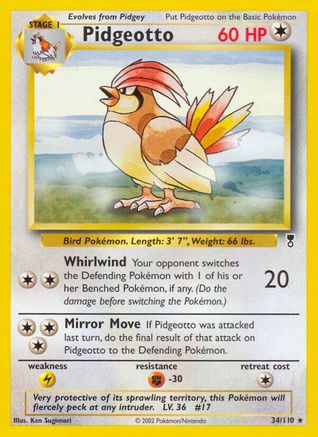 Pidgeotto 034  - Reverse Holofoil Legendary Collection - Rare