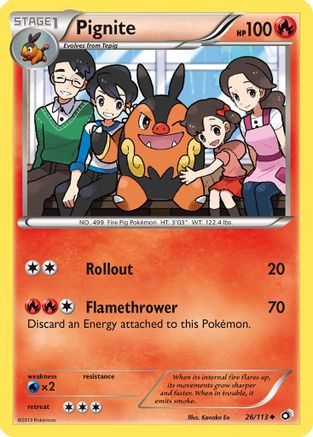 Pignite 026/113  Legendary Treasures - Uncommon