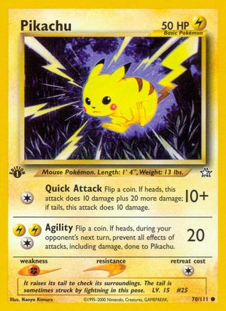 Pikachu 070/111  - Unlimited Neo Genesis - Common