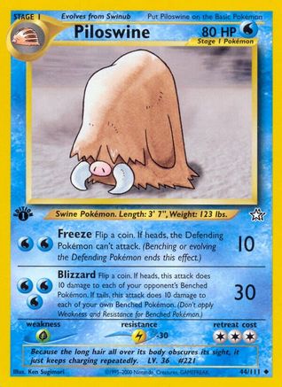 Piloswine 044/111  - Unlimited Neo Genesis - Uncommon