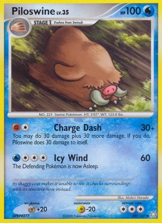 Piloswine 069  - Reverse Holofoil Legends Awakened - Uncommon