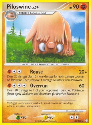 Piloswine 046  - Reverse Holofoil Stormfront - Uncommon