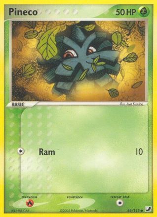 Pineco 066/115  - Reverse Holofoil Unseen Forces - Common