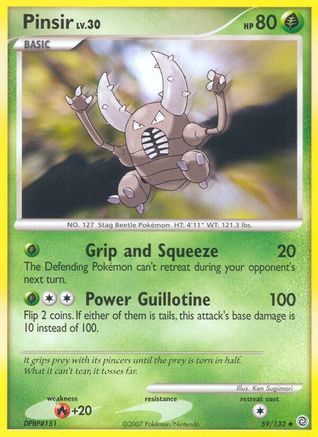 Pinsir 059  - Reverse Holofoil Secret Wonders - Uncommon