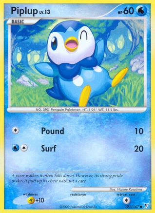 Piplup 121  - Reverse Holofoil Supreme Victors - Common