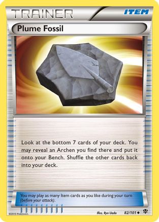 Plume Fossil 082/101  - Reverse Holofoil Plasma Blast - Uncommon