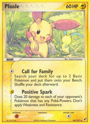 Plusle 044  - Reverse Holofoil Deoxys - Uncommon