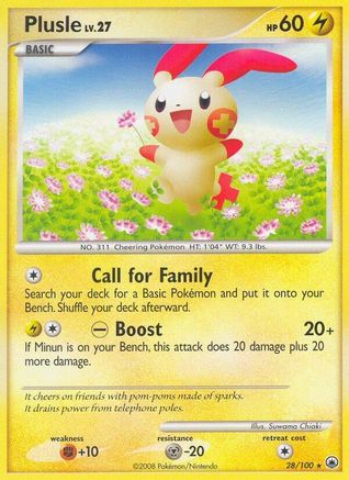 Plusle 028  Majestic Dawn - Rare