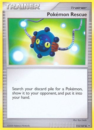 Pokemon Rescue 115  - Reverse Holofoil Platinum - Uncommon
