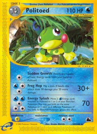 Politoed (25) 025  - Reverse Holofoil Skyridge - Rare