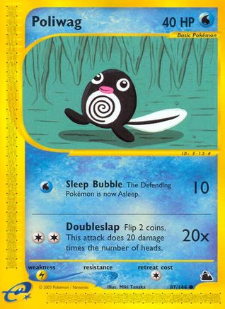 Poliwag 087  - Reverse Holofoil Skyridge - Common