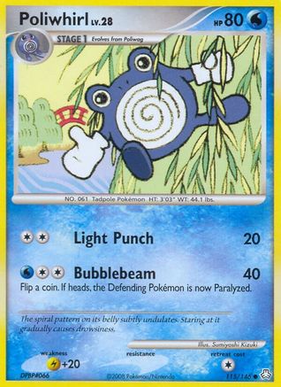 Poliwhirl 115  - Reverse Holofoil Legends Awakened - Common