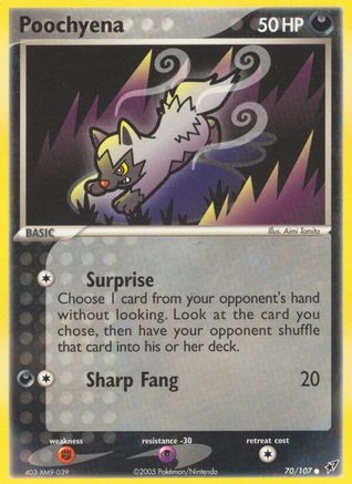 Poochyena 070/107  - Reverse Holofoil Deoxys - Common