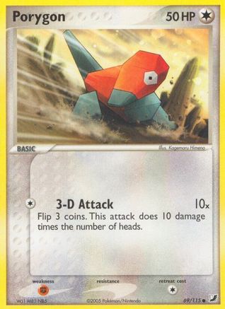 Porygon 069  - Reverse Holofoil Unseen Forces - Common