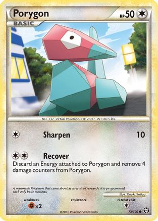 Porygon 073  - Reverse Holofoil Triumphant - Common