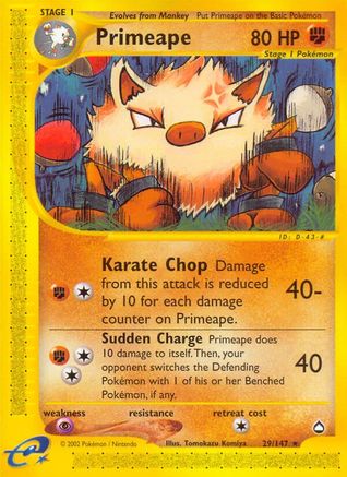 Primeape 029  Aquapolis - Rare