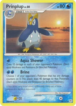 Prinplup 058/130  - Reverse Holofoil Diamond and Pearl - Uncommon