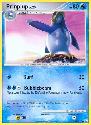 Prinplup 059  - Reverse Holofoil Platinum - Uncommon