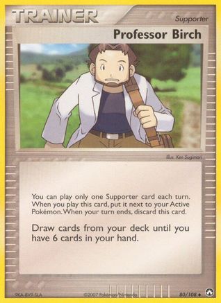 Professor Birch 080  - Reverse Holofoil Power Keepers - Uncommon