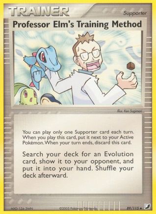 Professor Elm's Training Method 089/115  - Reverse Holofoil Unseen Forces - Uncommon