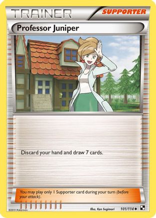 Professor Juniper 101/114  - Reverse Holofoil Black and White - Uncommon