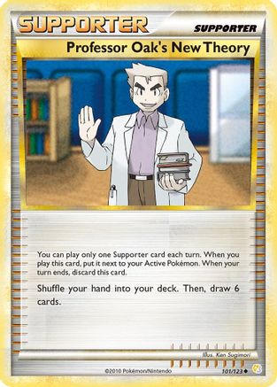 Professor Oak's New Theory 101/123  - Reverse Holofoil HeartGold SoulSilver - Uncommon