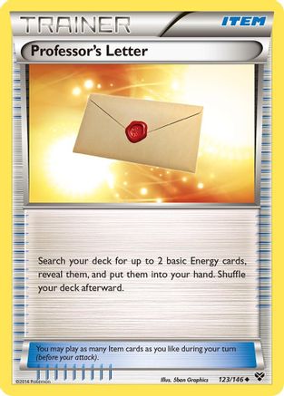 Professor's Letter 123/146  XY Base Set - Uncommon